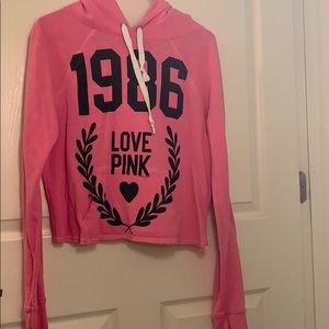 VS Pink Crop Hoodie